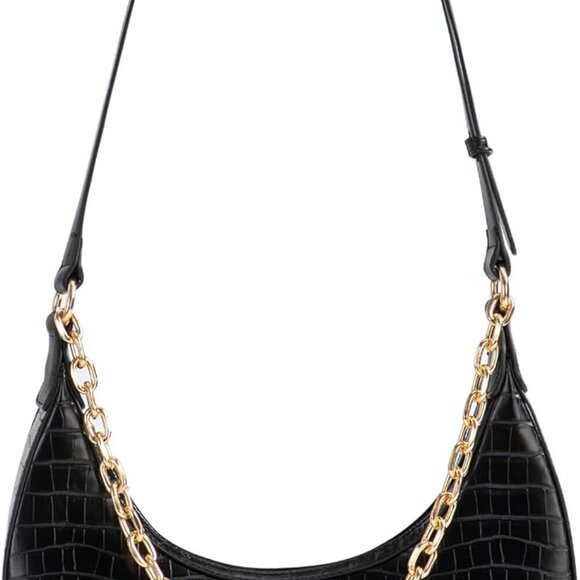 Handbags - Crossbody Bag for Women - Leather Shoulder Handbag Saddle Underarm Purse with Ad